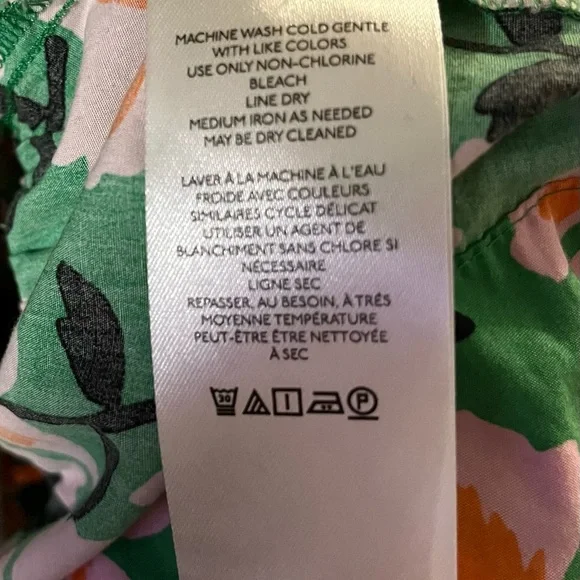 Anthropologie Somerset Mini Green Floral Dress 2X - Picture 15 of 16